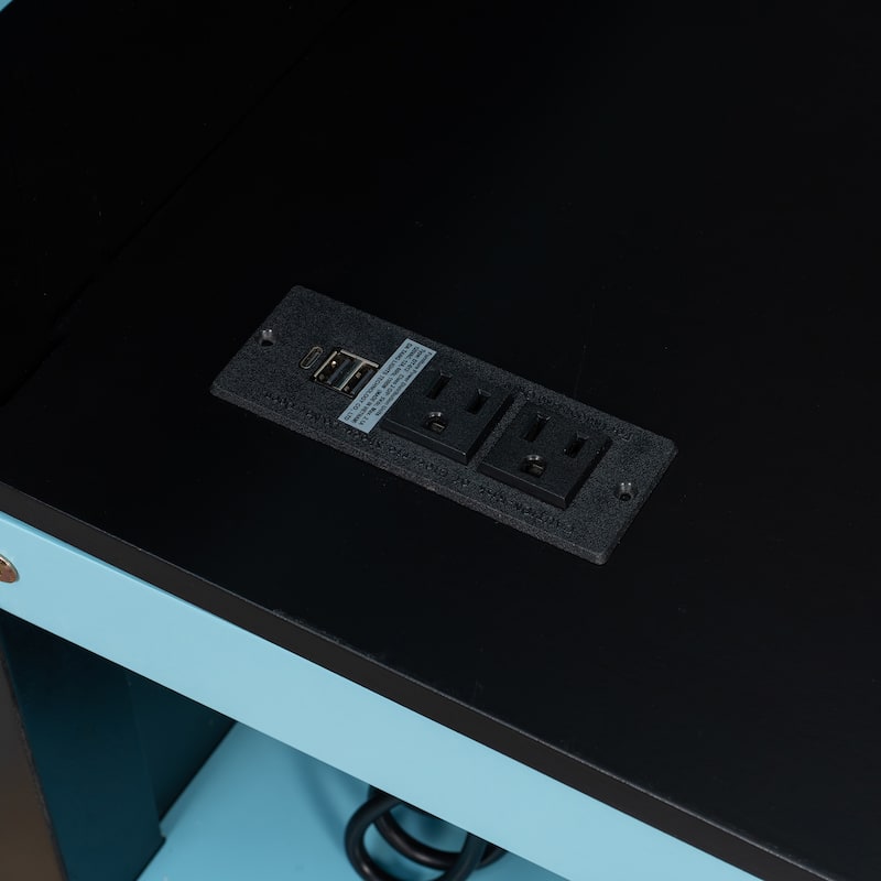 All-in-one Esports Gaming & Work Loft Bed with Adjustable Desk, LED, Charging Station, Pegboard, Storage Shelves and Wardrobe