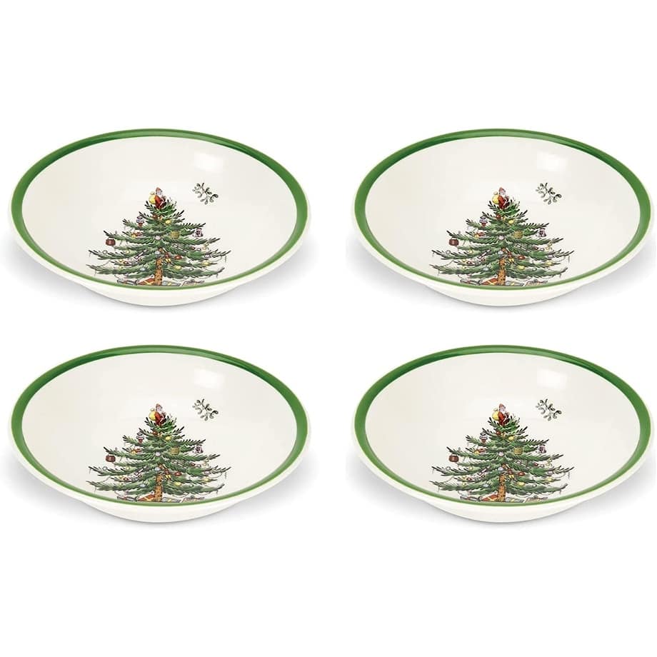 Spode Christmas Tree Ascot Cereal Bowls Set of 4