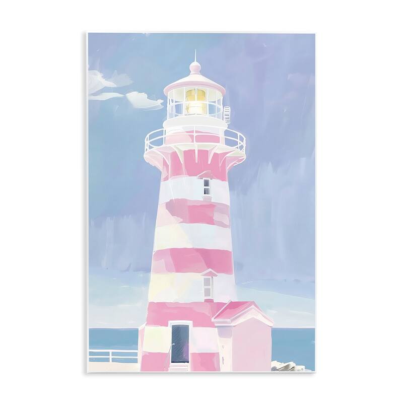 Stupell Muted Coastal Lighthouse Wall Plaque Art Design By Arlington Prints - 13 x 19