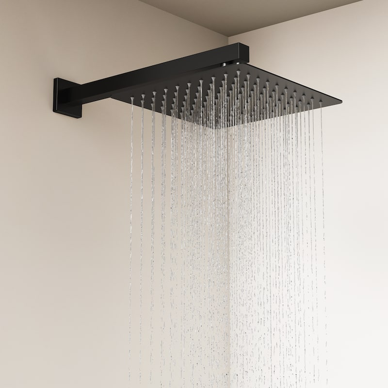 GRANDJOY Shower System 10" High Pressure Rainfall Shower Head with Handheld Spray Combo