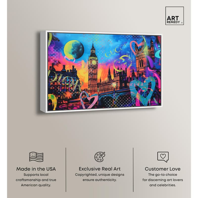 London Graffiti Canvas by Art Remedy