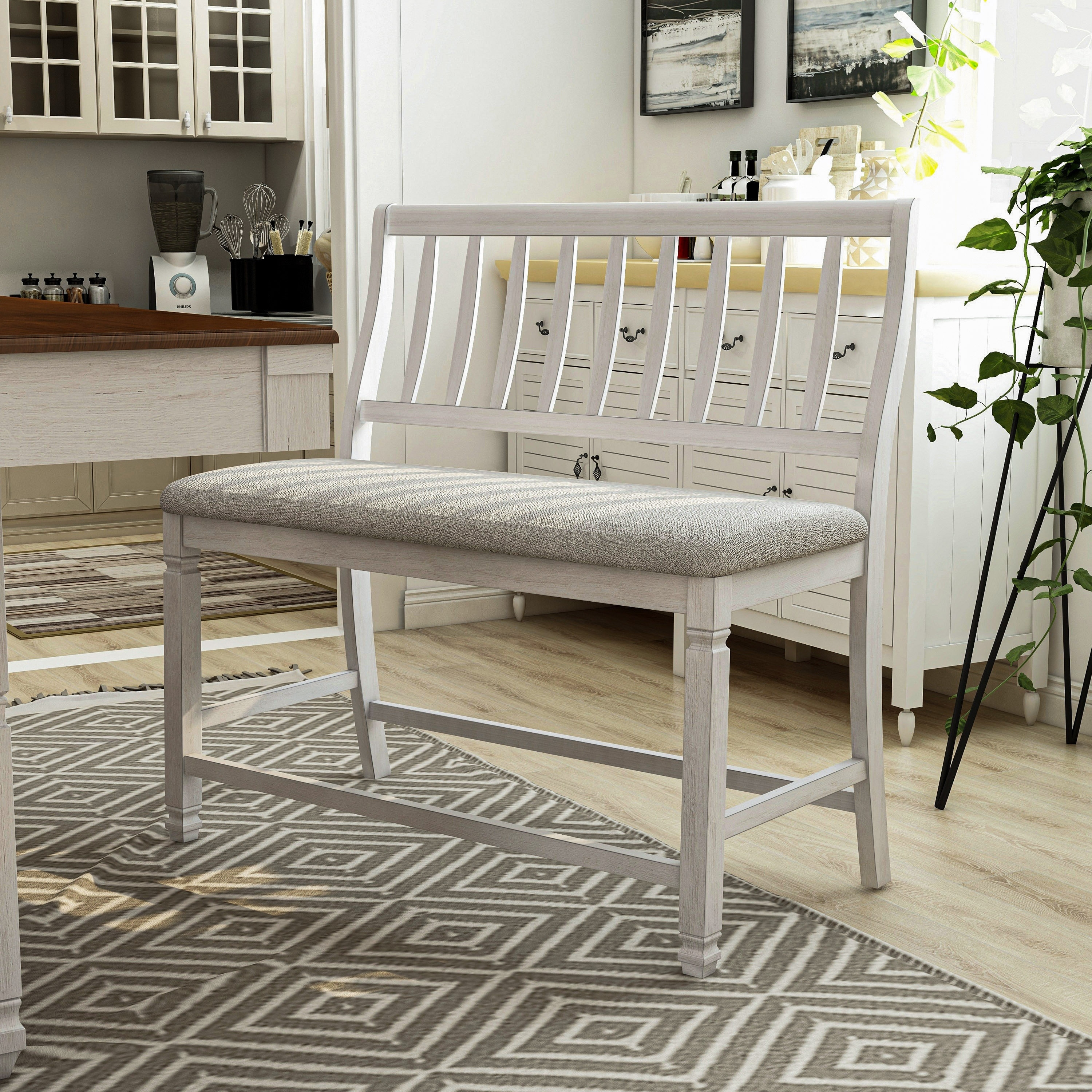 Counter height best sale benches with back