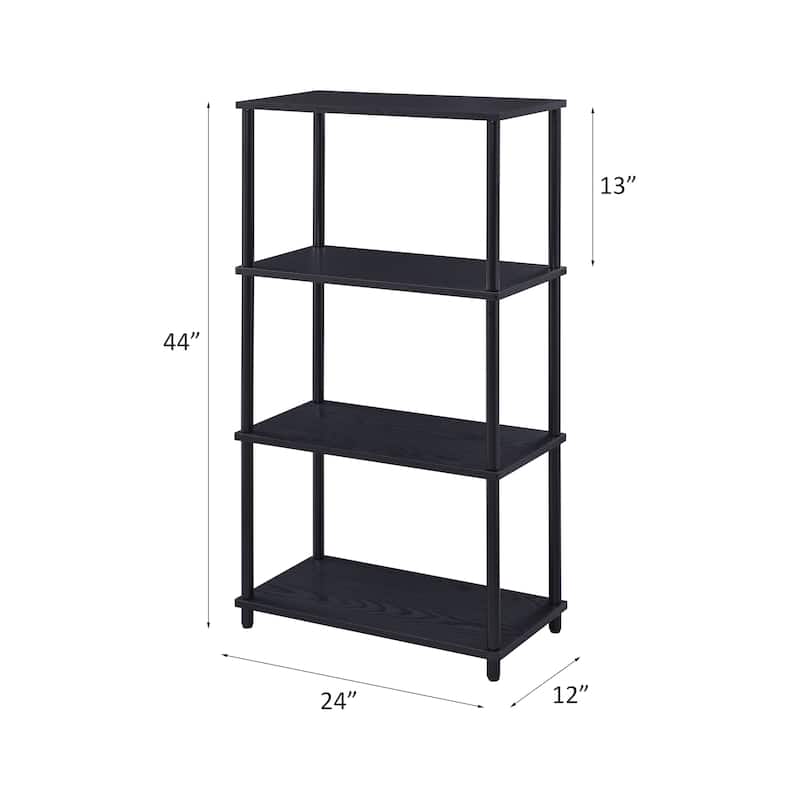Nypho Black Finish Bookshelf - Black