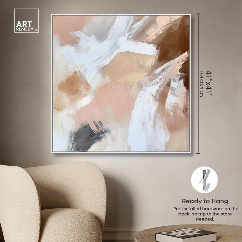 Taupe and Ash I Canvas by Art Remedy