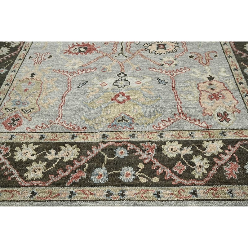 LoomBloom Multi Size Moss Traditional Handmade Oushak Wool Area Rug