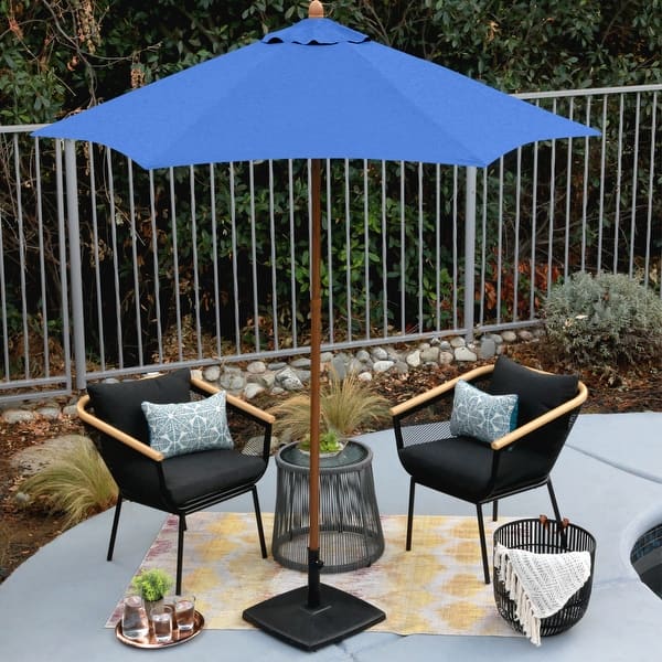 7.5 blue patio table umbrellas Abba Market Umbrella this versatile outdoor umbrella is a reliable and stylish addition to any patio Sophia & William Patio Dining
