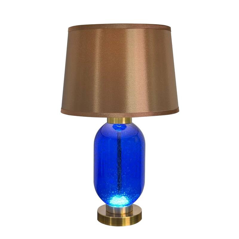 Modern Table Lamp Starry Sky Blue Glass Bottle Pedestal