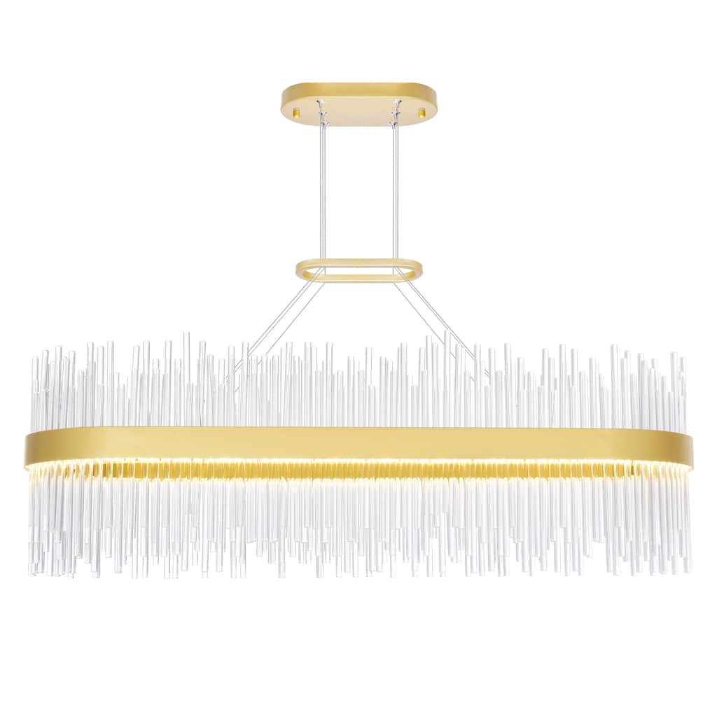 Genevieve Integrated LED 39in Medallion Gold Chandelier - Medallion Gold