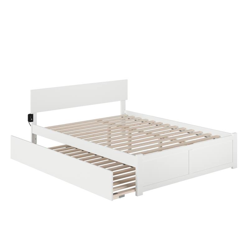 AFI Orlando King Platform Bed with Twin XL Trundle