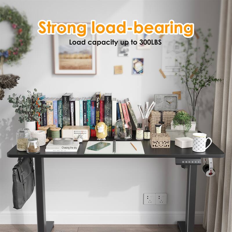 Electric Standing Adjustable Height Sit Stand Home Office Desk w/ Splice Board