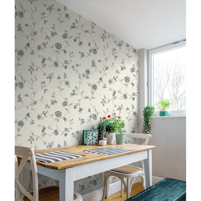 Seabrook Designs Florale Trail Nonwoven Unpasted Wallpaper