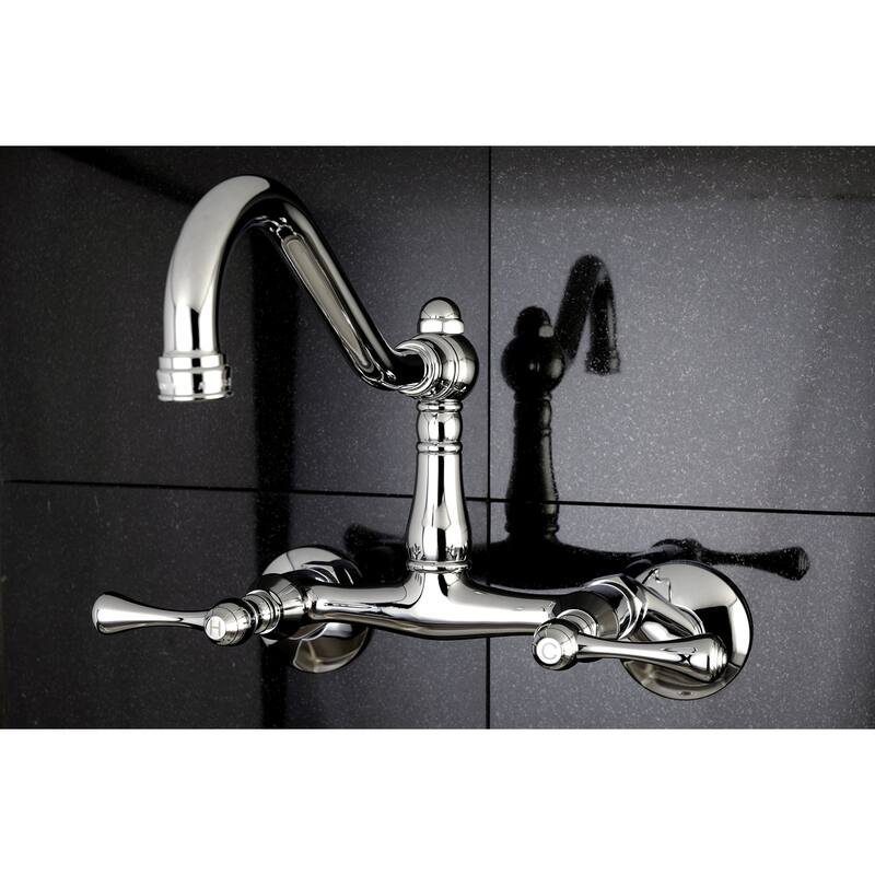 Vintage 6 in. Adjustable Center Wall Mount Kitchen Faucet
