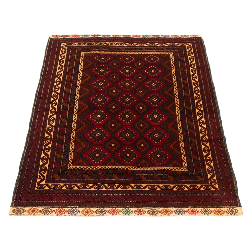 Teimani Red Rug 4'1" x 6'7" - 4'1 x 6'7