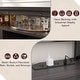 preview thumbnail 5 of 7, Farmhouse 47" Wine Bar Cabinet with Power Outlets & LED Lights, Industrial Coffee Bar Liquor Cabinet with Shelves & Wine Rack