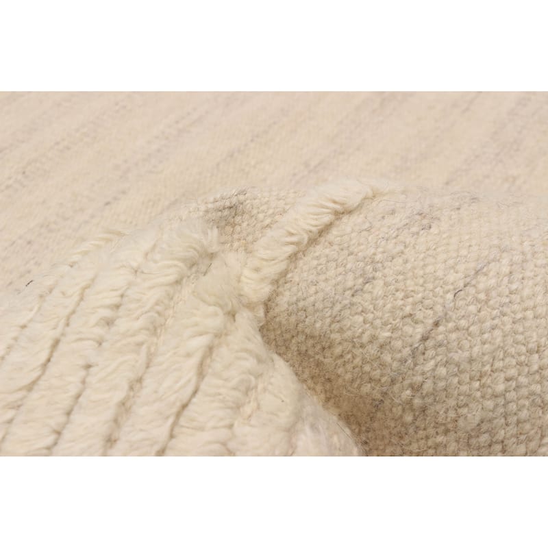 ECARPETGALLERY Hand-knotted Tangier Cream Wool Rug - 8'2 x 10'2