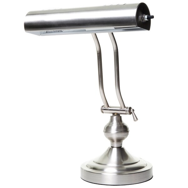 Boston Harbor TL-TB-800A3L Piano Bankers Desk Lamp, 14-1/2-Inch, Satin Nickel