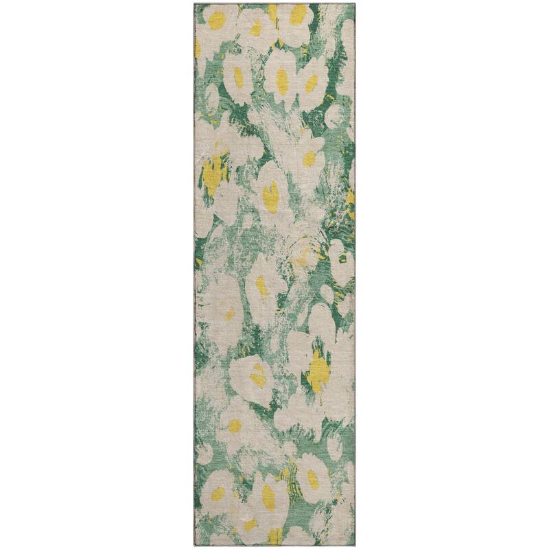 Premium Washable Super Soft Contemporary Floral Mayfield Rug
