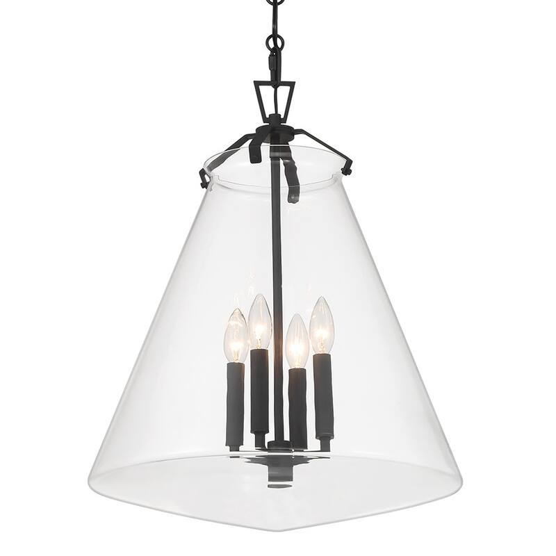 Crystorama Lighting Group VSS-7018 Voss 4 Light 18" Wide Taper Candle - Matte Black
