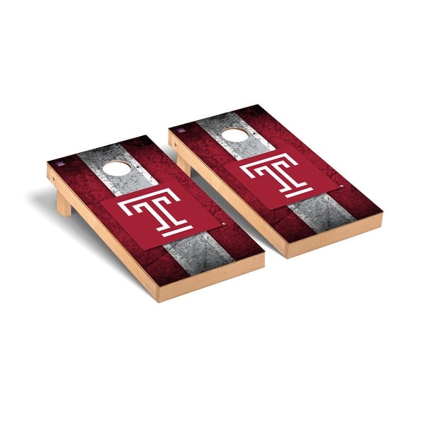 slide 2 of 5, Temple University Owls Vintage Cornhole Board Set