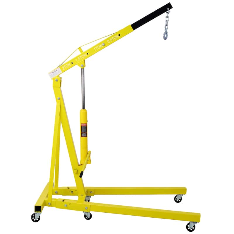 2 Ton Folding Engine Hoist Lift with 6 Caster Wheels