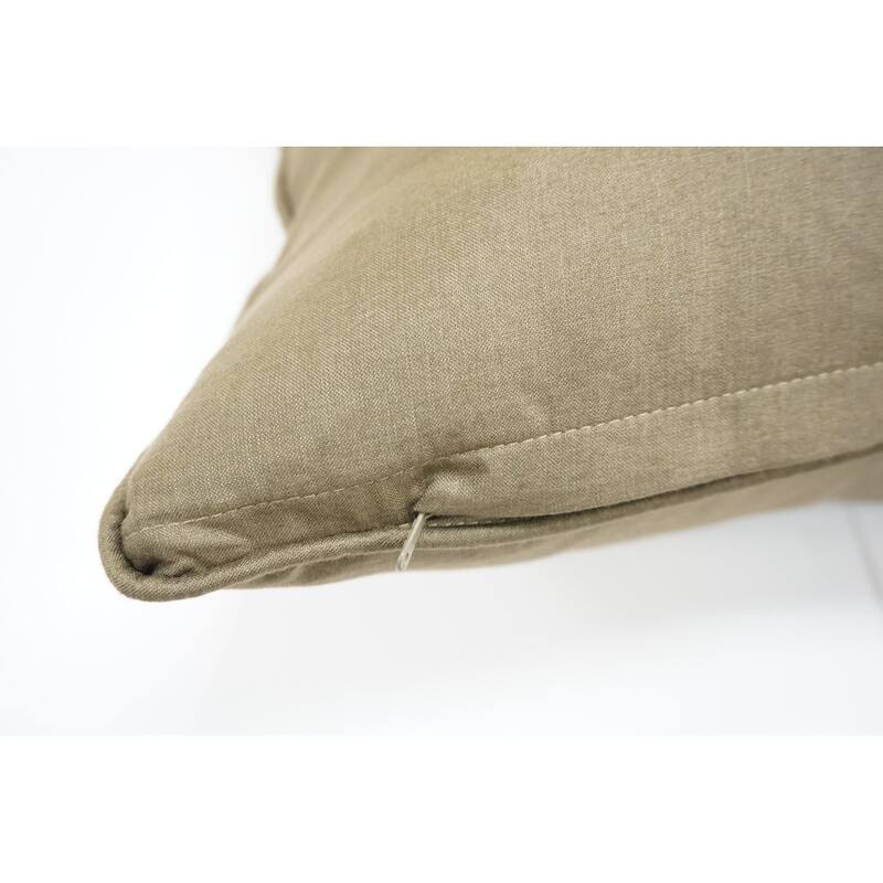 Home&Manor Premium Silk Throw Pillow 18" Olive