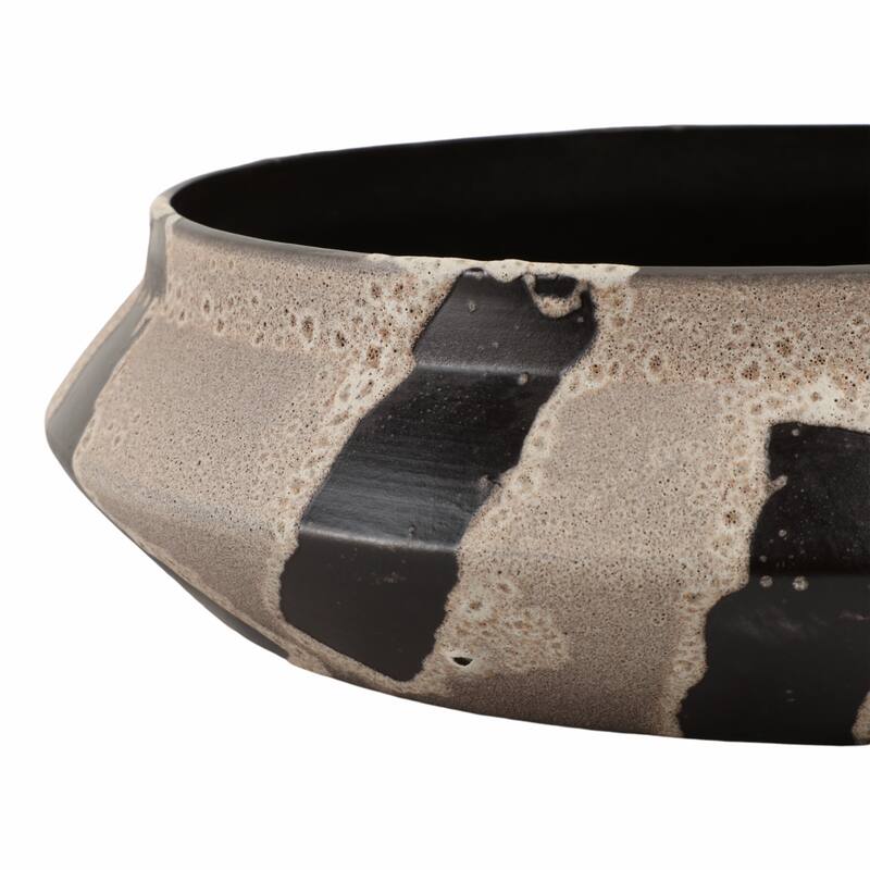 Terracotta Decorative Bowl Accent Piece for Home Office- 4" Multi - 14" x 14" x 4"