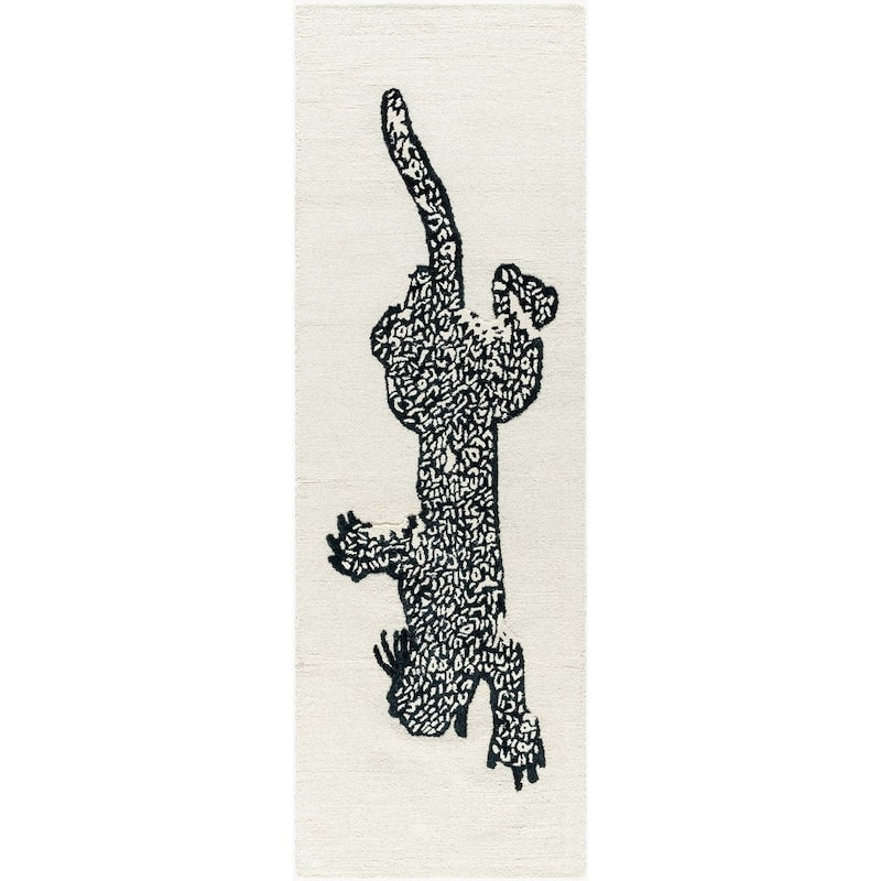 Livabliss Bohemian & Eclectic Rize Animal Area Rug - 2'6" x 8' - Black/White