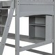 preview thumbnail 10 of 9, Elegant Twin size Loft Bed with Storage Shelves, Desk and Ladder, Maximized Space, Solid Construction & Versatility Galore, Grey