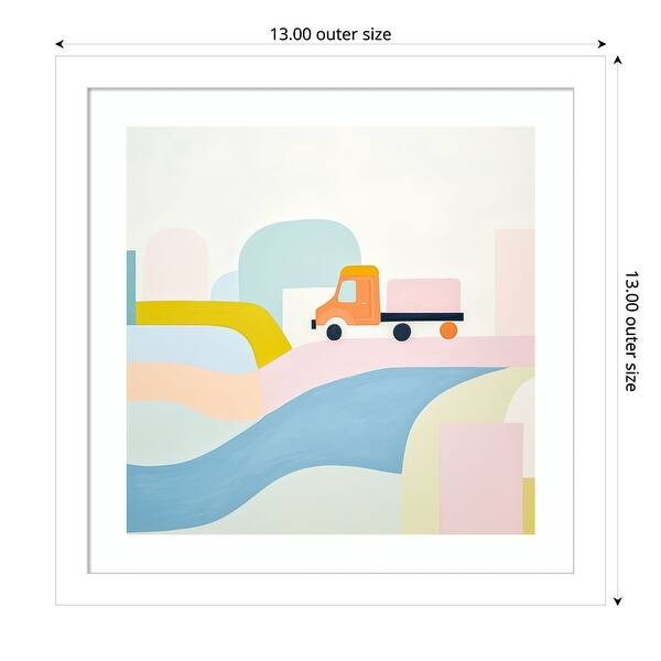 dimension image slide 8 of 18, Imagination on Wheels III by Lazar studio Wood Framed Wall Art Print