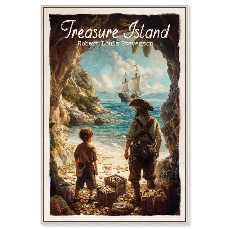 Treasure Island Classic Canvas by Art Remedy - Silver - 36" x 54"
