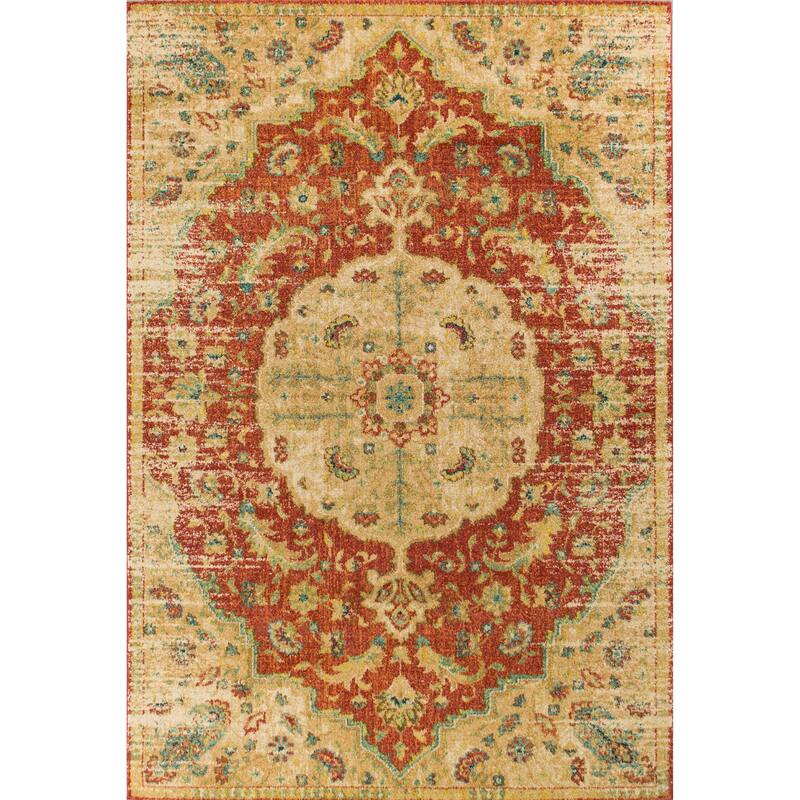 Kas Rugs Casablanca Distressed Moroccan Area Rug - 3'3"x4'11" - Spice