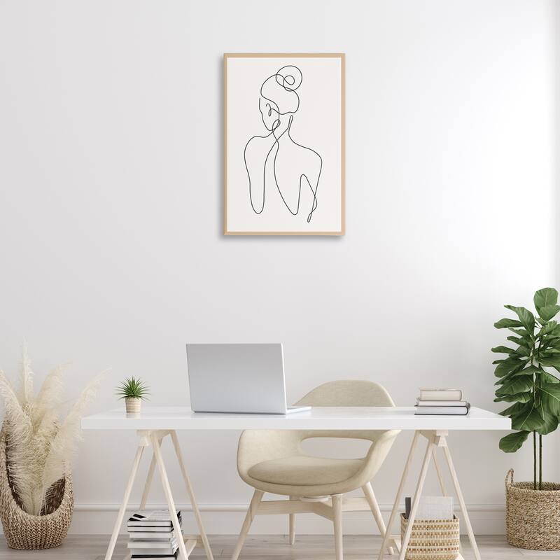 Stupell Minimal Woman Line Drawing Canvas Wall Art Design By LSR Creative Studio