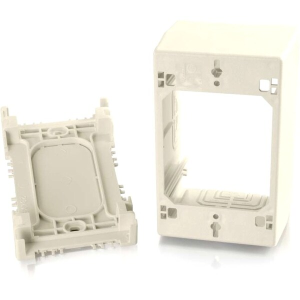 C2g 16041 wiremold® uniduct single gang extra deep junction box - ivory (taa compliant