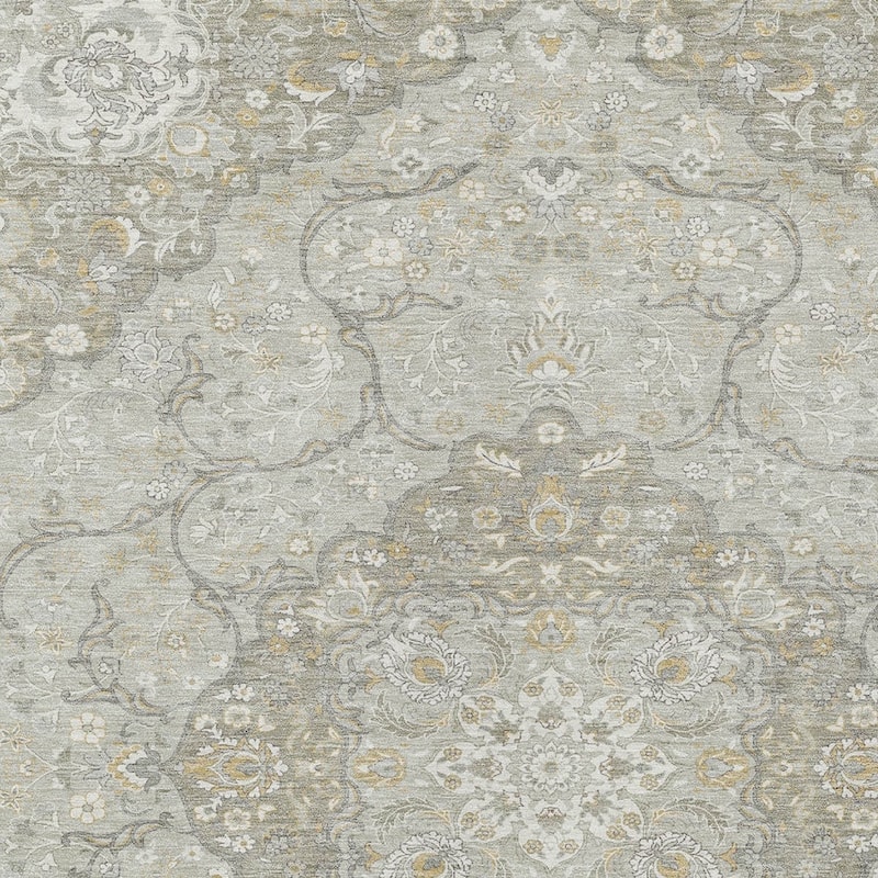 HomeRoots Medallion Traditional Rectangle Outdoor Rug
