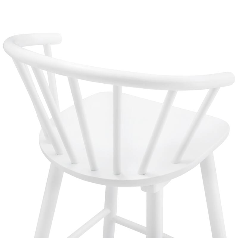 Set of 2 Counter Height 30.in Bar Stools with Solid Wood and Spindle Back for Kitchen Island