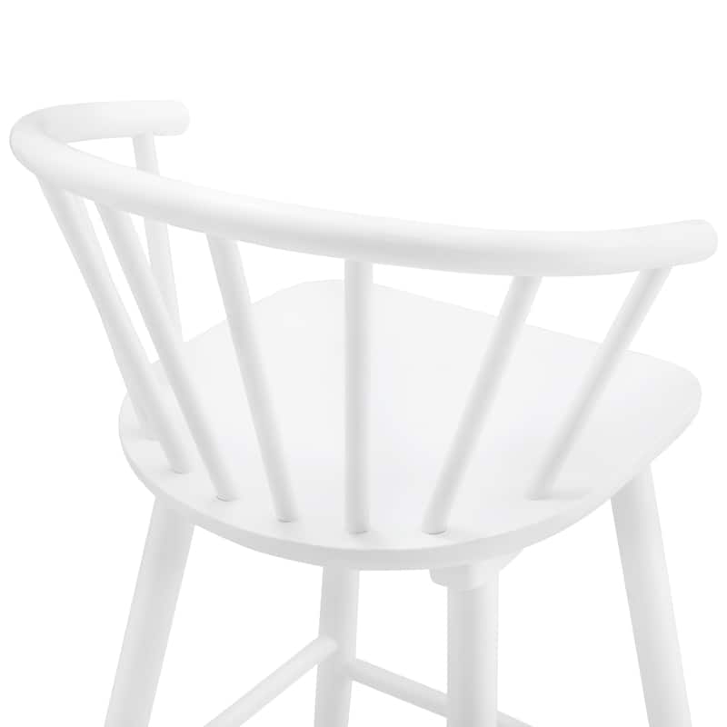 Set of 3 Counter Height Stool 24.in Bar Stools with Solid Wood Frame and Spindle Back for Kitchen Island