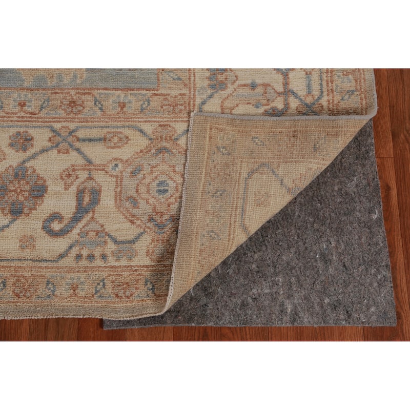 Hand Knotted Oriental 100% Wool Carpet Transitional Medallion Beige & Ivories Oushak Area Rug - 11' 8'' X 9' 3''