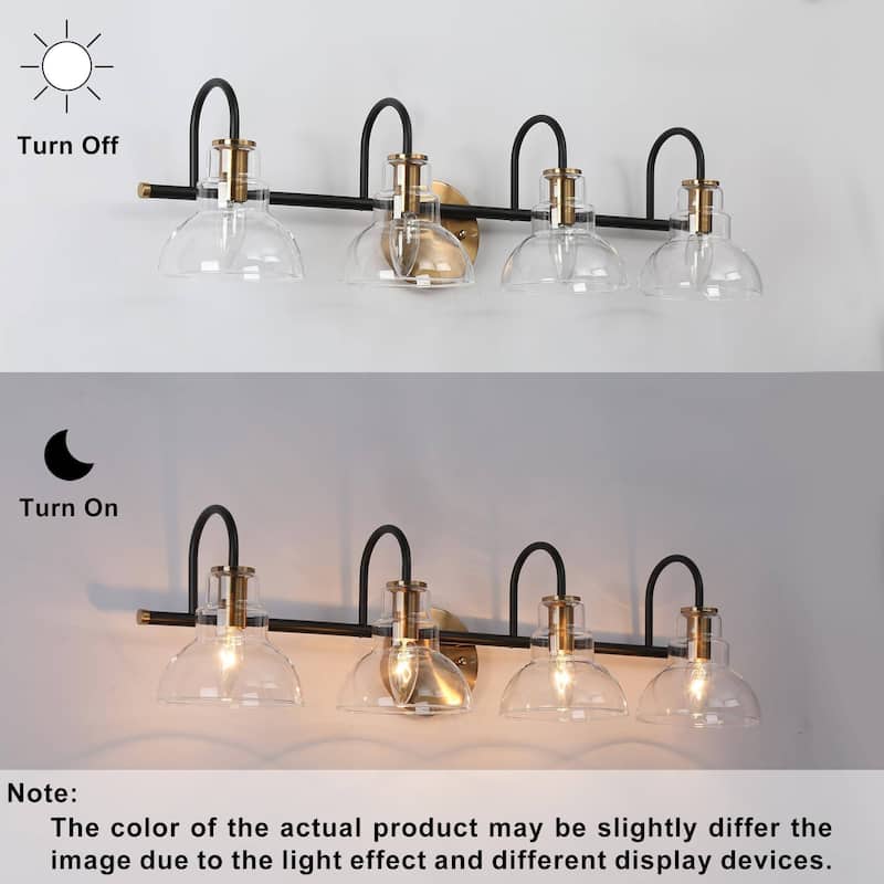 Modern 1/2/3/4 Lights Black Gold Bathroom Vanity Light Fixture Farmhouse Wall Sconce Light for Bathroom