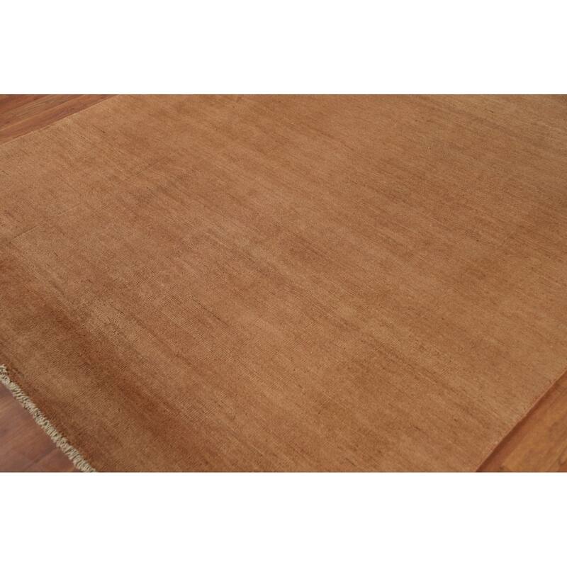 Modern Gabbeh Oriental Area Rug Hand-Knotted Wool Carpet - 5'7"x 7'6"