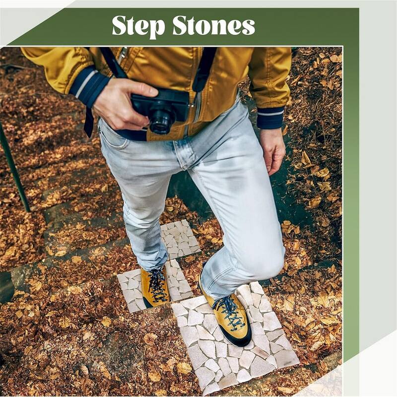 12in Riverstone Stepping Stones, 6 Pcs for Garden Walkway