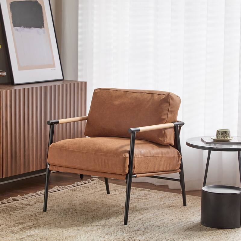 27.56" Modern Accent Chair with Plush Cushions