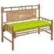 preview thumbnail 1 of 8, vidaXL Patio Bench with Cushion 47.2'' Bamboo - 47.2'' x 21.7'' x 23.6''
