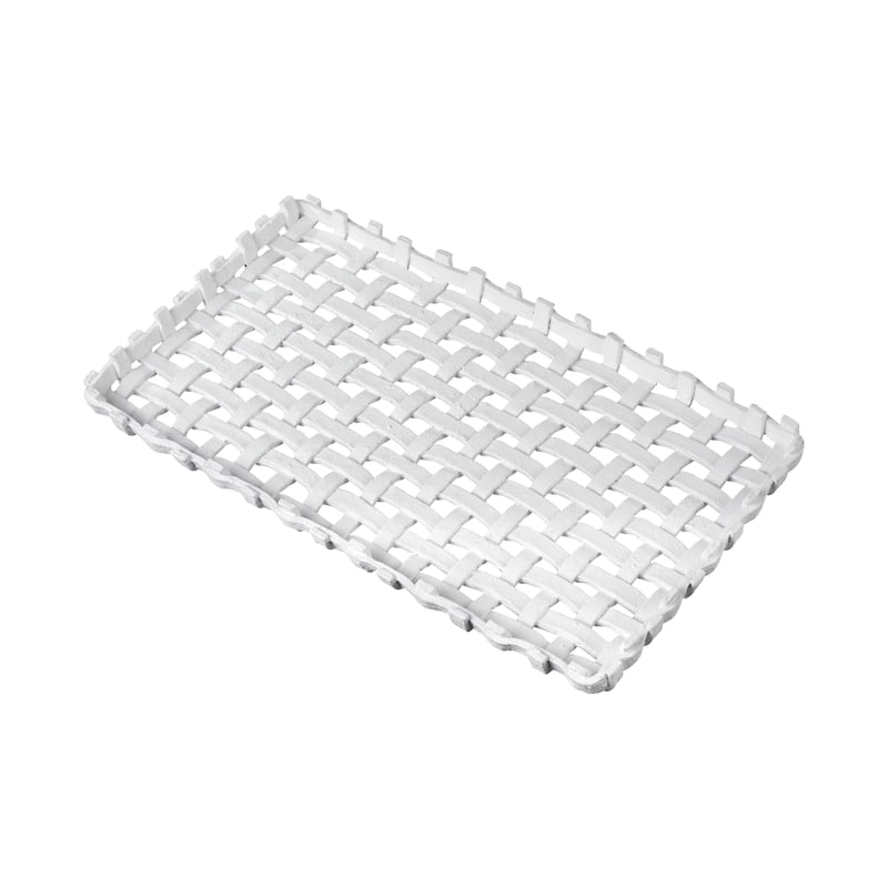 Atlas Haney Matte White Tray - 22 inch Wide