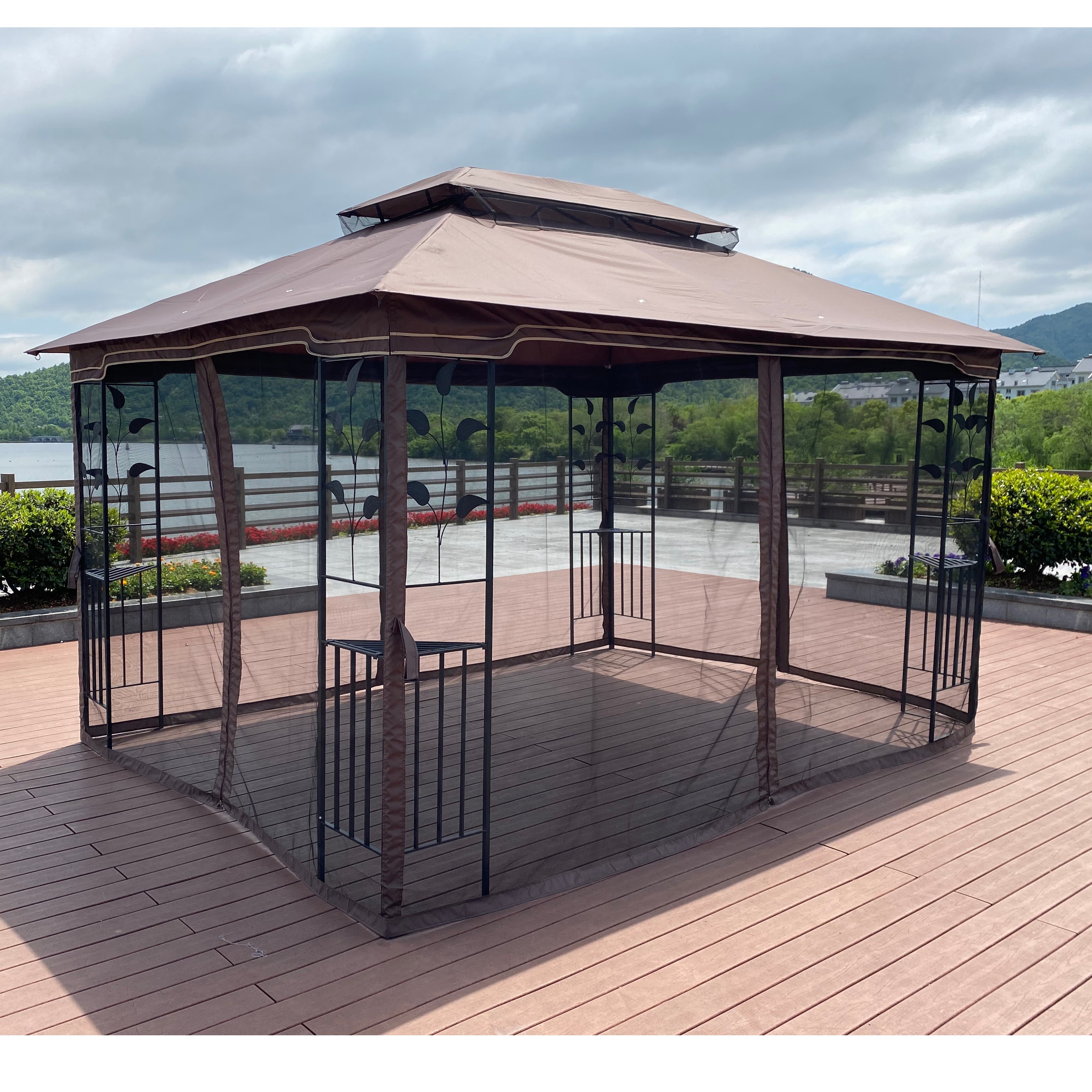 Gazebo tent hot sale with netting