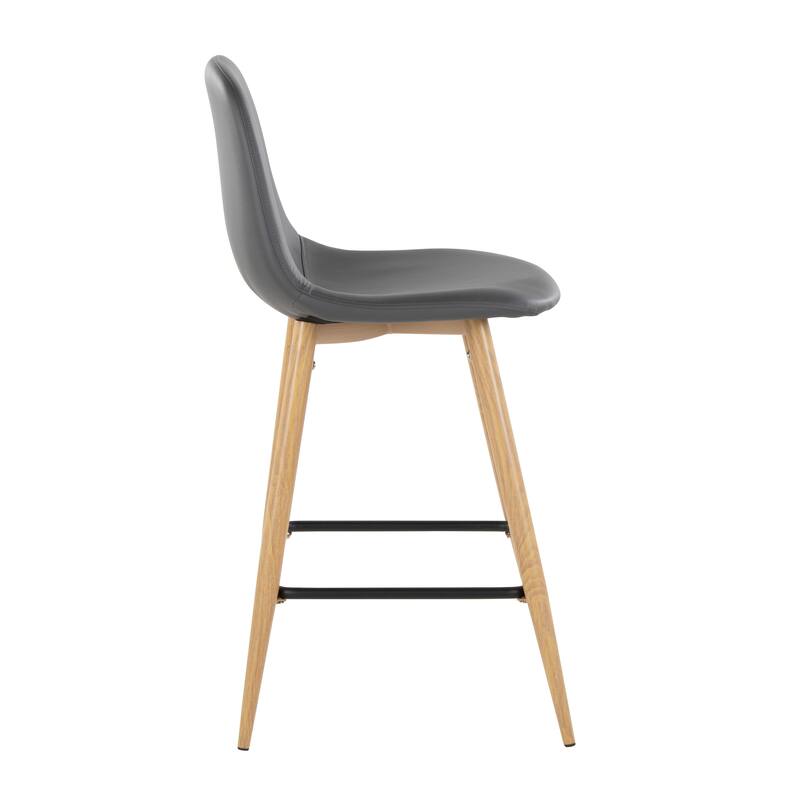 Carson Carrington Stone Natural Counter Stool - Set of 2
