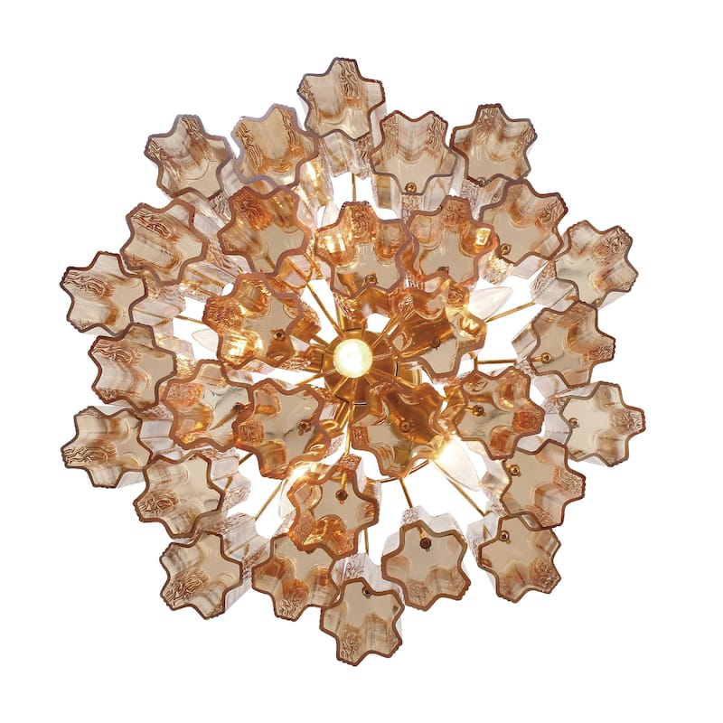 Addis 6 Light Aged Brass Chandelier - 19.75"W x 14"H x 19.75"D