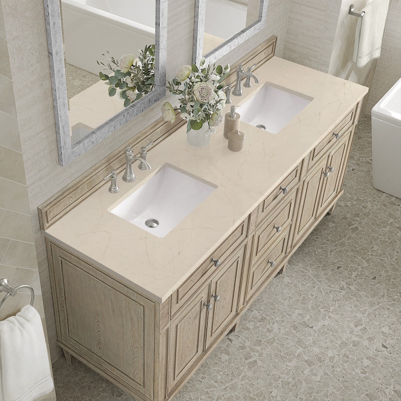 James Martin Vanities 424-V72-3EMR Lorelai 72" Double Basin Wood