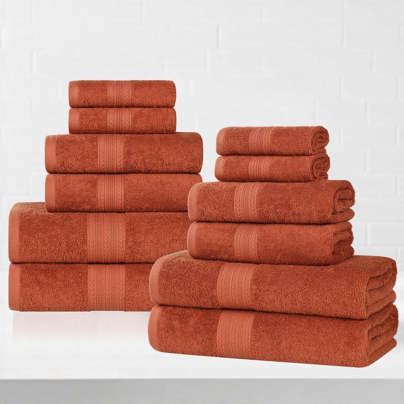 Superior Eco-Friendly Sustainable Cotton 12-Piece Bathroom Towel Set