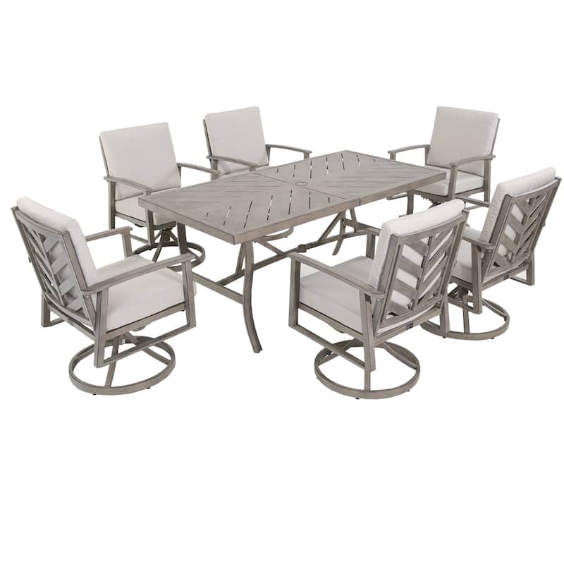 Outdoor Dining Set, 7 Pieces Patio Furniture Set