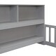 preview thumbnail 9 of 18, Twin Floor Bed with Bedside Bookcase,Shelves,Guardrails